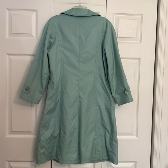Vintage 70s 80s London Fog Trench Coat Women’s Turquoise Lined - Picture 8 of 11
